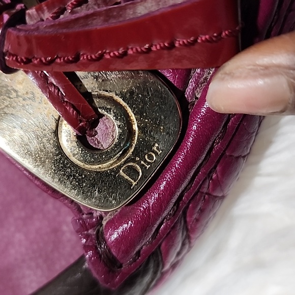 Dior Magenta Cannage Leather Tassel Detail Slip On Loafers - Picture 5 of 9